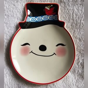 Temp-Tations Ceramic Snowman Spoon Rest